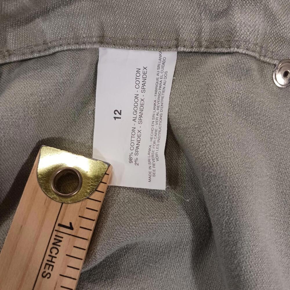 Gloria Vanderbilt RN#89828 Women's Beige/Khaki Cotton Blend Denim Skort Size 12 - Picture 4 of 16